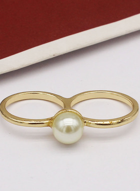 欧美饰品日韩风百搭珍珠戒指