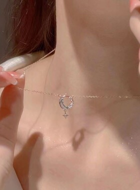 星辰揽月项链女锁骨链轻奢小众设计高级感ins闺蜜温柔仙气潮