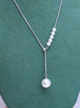 淡水珍珠吊坠项链S925银