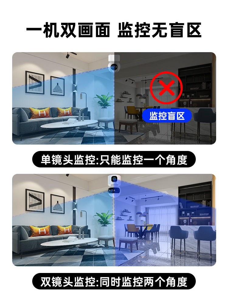 联想无线摄像头360度带语音手机远程家用监控器高清夜视家庭摄影-图2