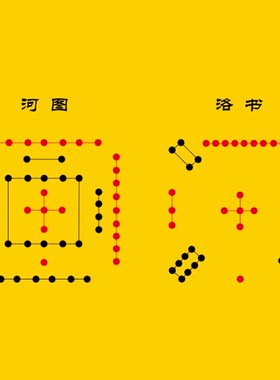 河图洛书星宿图书房玄关装饰贴