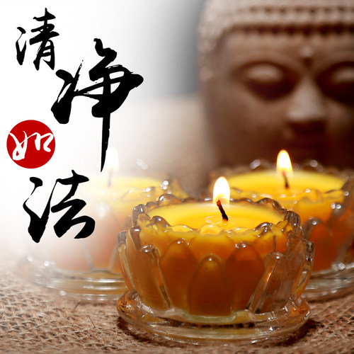 酥油灯植物莲花灯无烟无味平底小莲花八小时供灯玻璃8小时蜡烛 - 图0