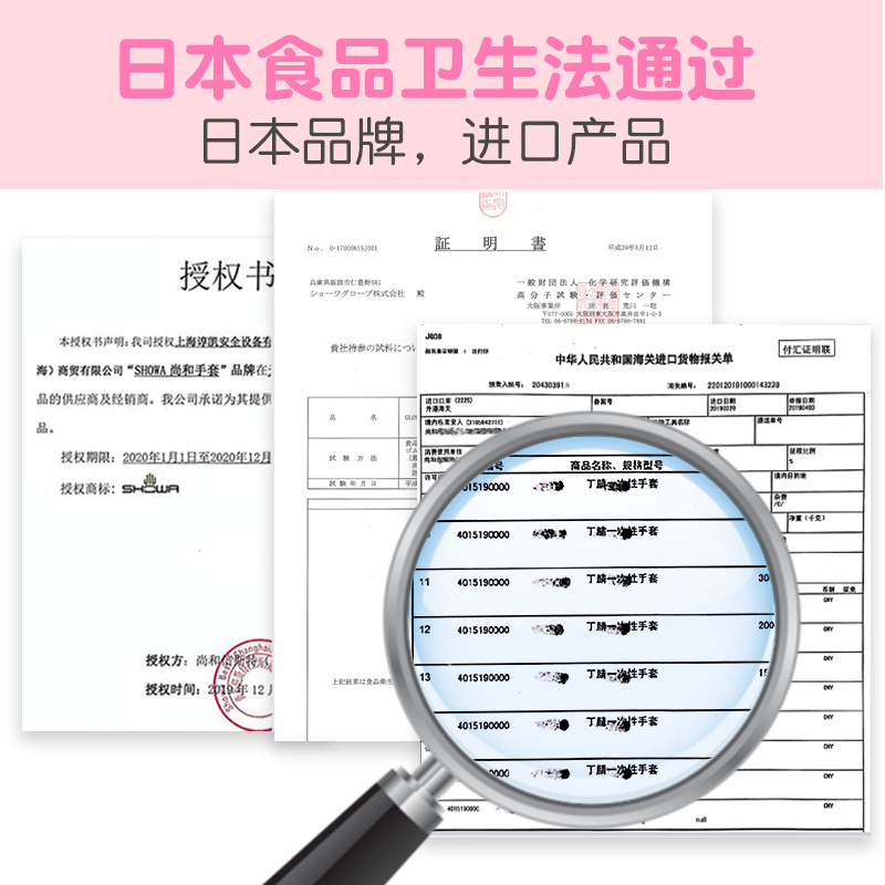 日本尚和进口一次性手套丁腈加厚耐用麻面耐油厨房食品级洗碗家务 - 图2