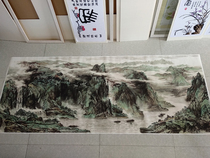 Gao Zongyuan Qingshan Mountain Landscape banner 98X253cm National painting ink copying and painting original work version drawing living room decoration painting