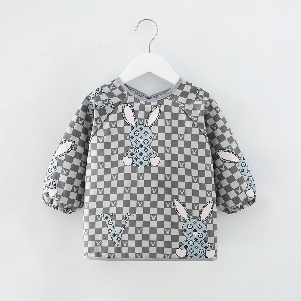 儿童罩衣防水纯棉宝宝吃饭反穿衣婴幼儿狮子长颈鹿斑马小恐龙围兜,淘宝优惠券,粉丝福利购,淘宝优惠卷