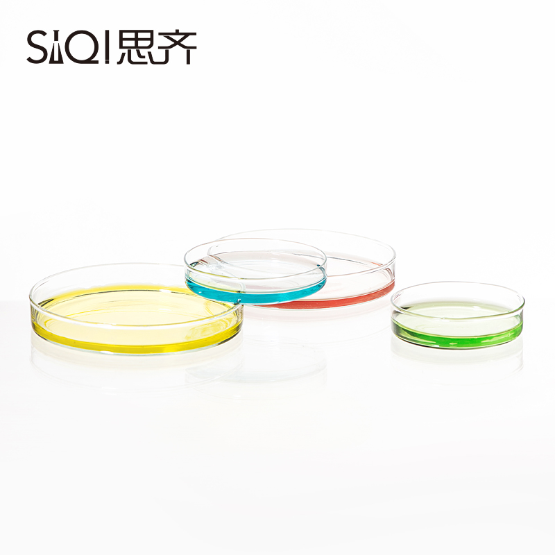 玻璃培养皿高硼硅 耐高温生物实验器材细菌培养60mm75mm90mm100mmGlass Petri Dish - 图0