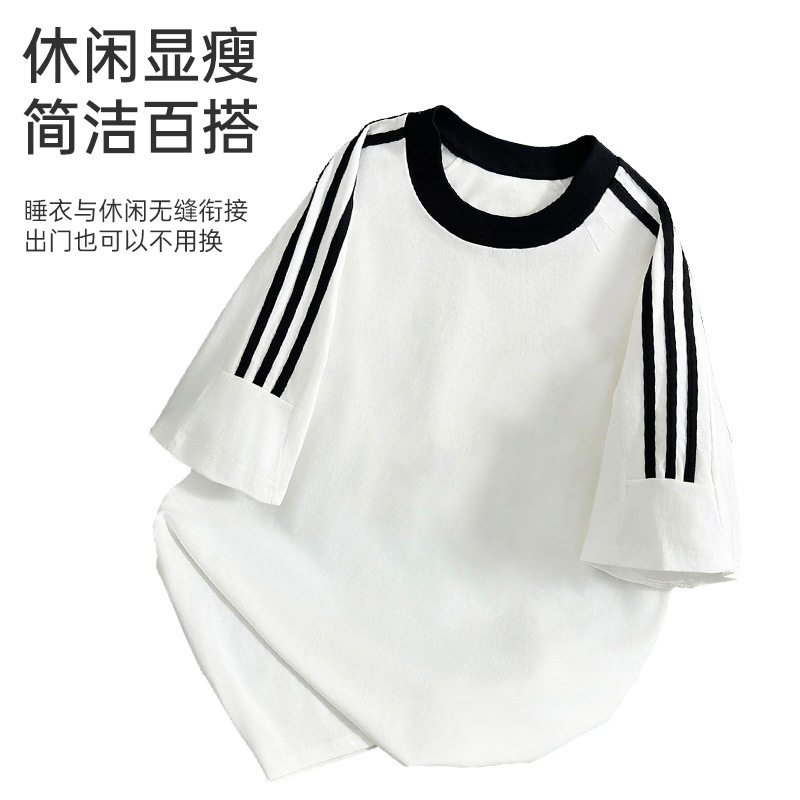 220g美式重磅三条杠短袖男女纯棉T恤潮牌宽松情侣纯色上衣青年,淘宝优惠券,粉丝福利购,淘宝优惠卷