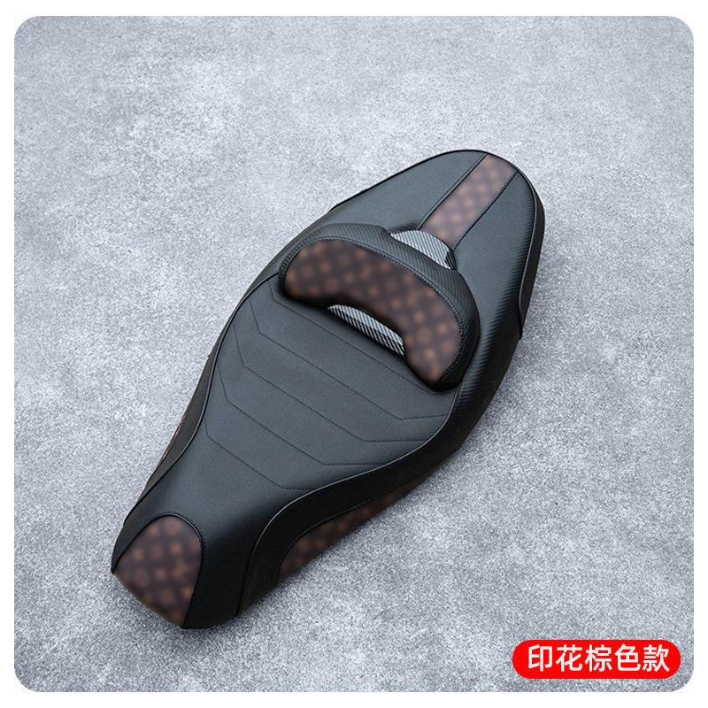 适用升仕摩托车运动坐垫总成改装腰托防水座包磨砂黑翻毛皮革,淘宝优惠券,粉丝福利购,淘宝优惠卷