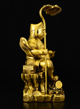 黄铜猪八戒净坛使者八戒二师兄九齿钉耙八戒贪财好色坐像家居礼品