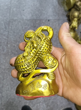 黄铜花生摆件一生如意花生摆件家居卧室开业摆件创意办公桌礼品