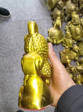 黄铜花生摆件一生如意花生摆件家居卧室开业摆件创意办公桌礼品