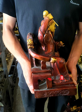 黄铜神像天尊供奉摆件