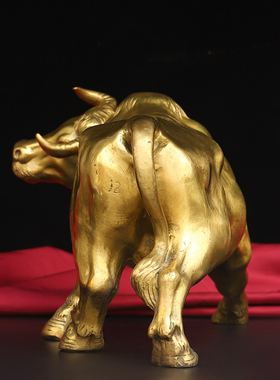 黄铜生肖牛摆件旺市铜牛开业卡点公司装饰工艺礼品
