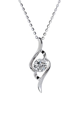 丘比特之箭一克拉D色莫桑石项链百搭小众设计纯银轻奢锁骨链饰品