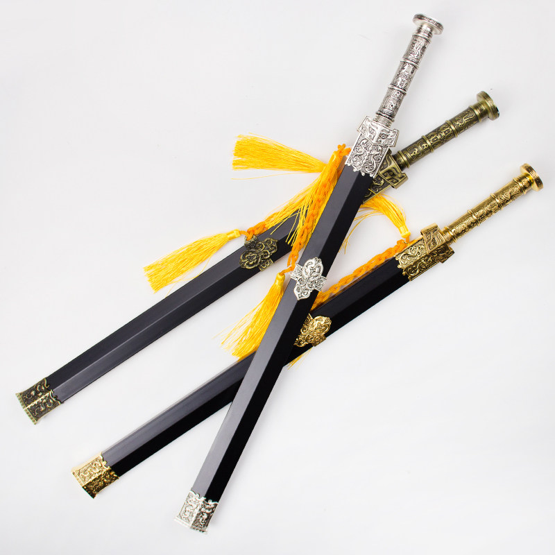 汉剑秦剑中式古典宝剑手工剑不锈钢刀剑防身短剑冷兵器道具未开刃_虎窝淘