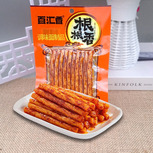 百汇香根根香辣条麻辣素牛面筋8090后怀旧童年小零食校园休闲小吃 - 图1