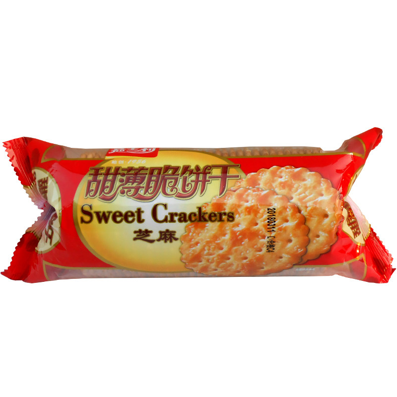 嘉士利甜薄脆饼干215g黑白芝麻味小包装早餐代餐食品小零食特产,淘宝优惠券,粉丝福利购,淘宝优惠卷