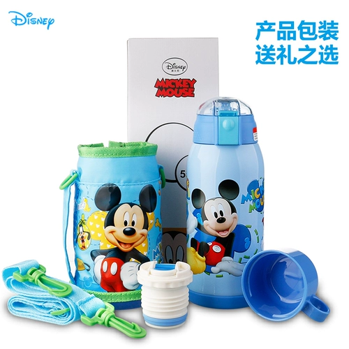 Дисней, детский стакан для детского сада, ручка для школьников из нержавеющей стали, подтяжки, чайник, защита при падении