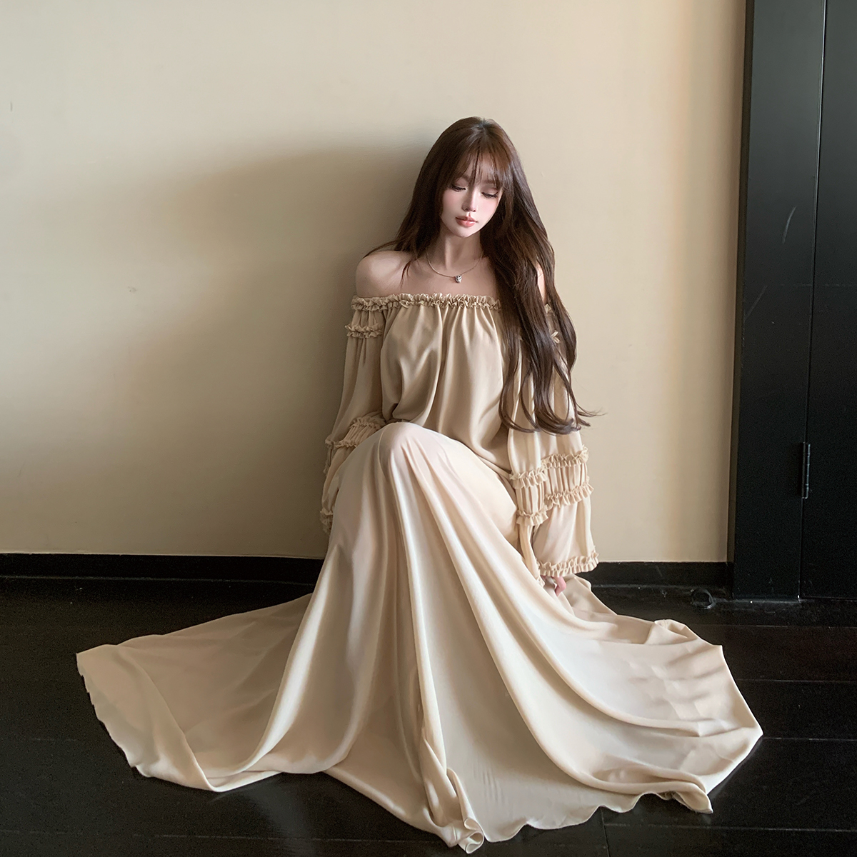 LIN BOUTIQUE 【Zimm*er】浪漫复古宫廷长半裙+拼接束腰上衣套装,淘宝优惠券,粉丝福利购,淘宝优惠卷