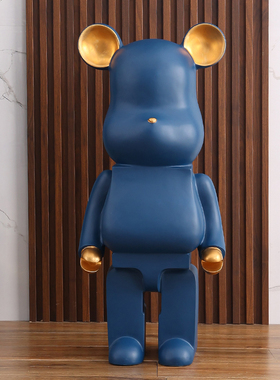 创意网红暴力熊存钱罐简约客厅电视柜玄关落地轻奢卡通公仔大摆件