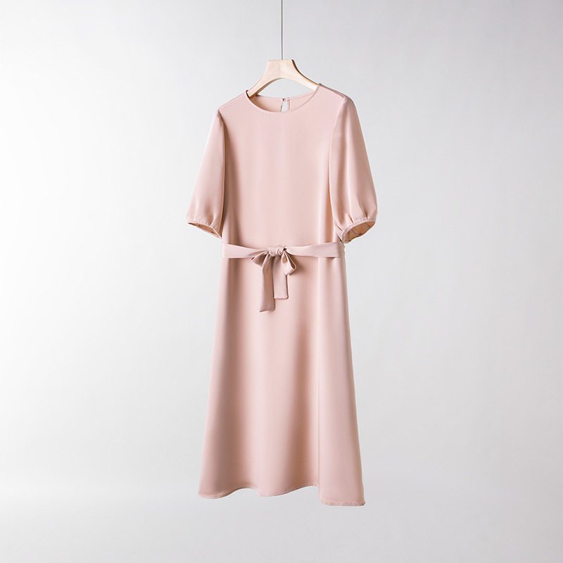 迪奥桑蚕丝连衣裙女25夏季新款高级感气质减龄短袖中长裙真丝裙子,淘宝优惠券,粉丝福利购,淘宝优惠卷