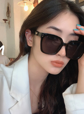 墨镜大框方形复古风白色太阳镜