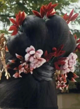 神奇溪发簪仿绒花新娘汉婚汉服