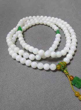 民族风天然白色贝壳多圈手串