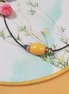 设计蜜蜡玉锁骨项链好运礼物定制