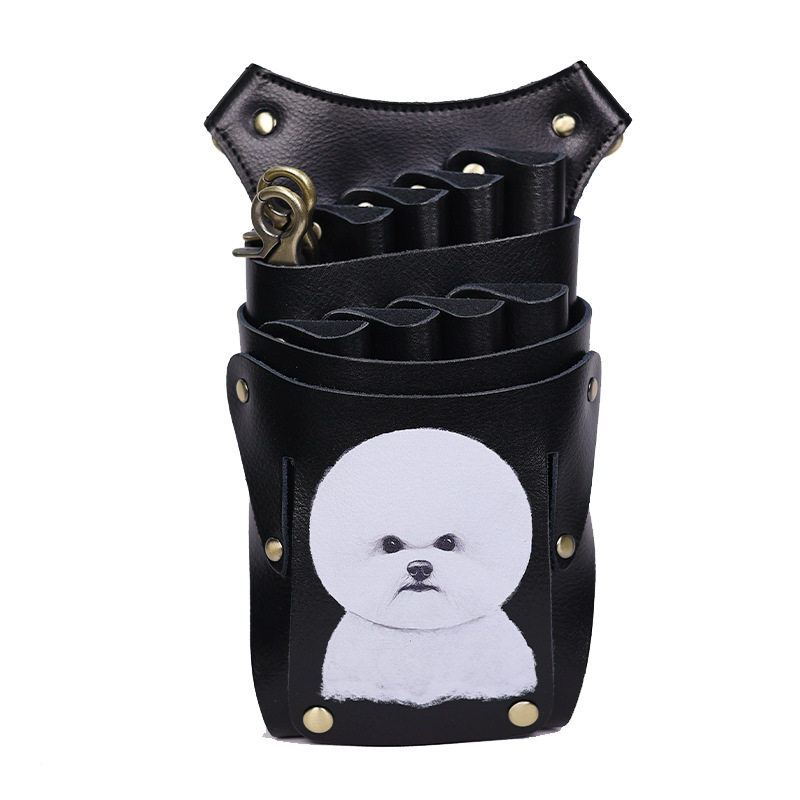 软牛皮剪刀包萌宠图案宠物美容师8位剪刀包腰跨包卡通印花真皮包,淘宝优惠券,粉丝福利购,淘宝优惠卷