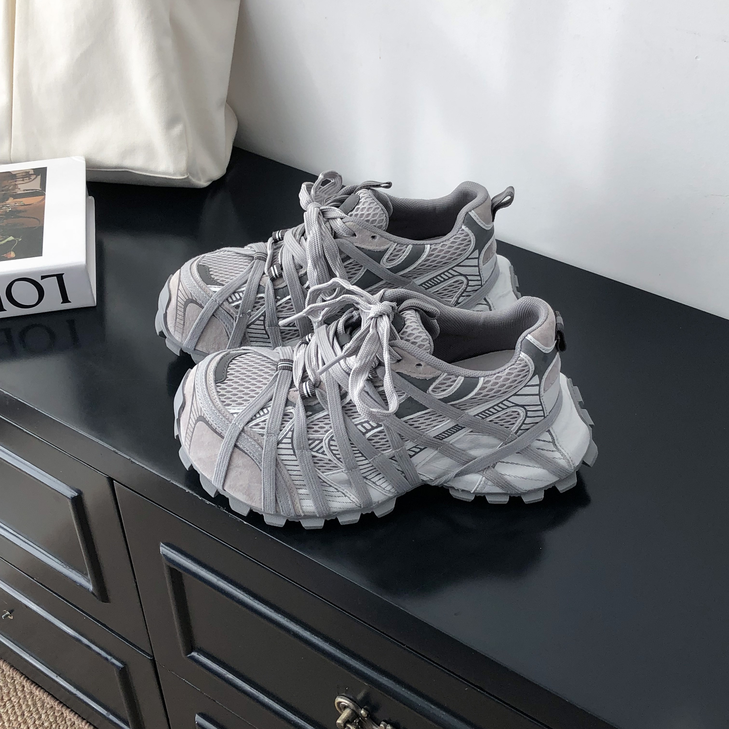 春季厚底小众老爹鞋女2026新款绑带运动鞋真皮透气增高百搭休闲鞋,淘宝优惠券,粉丝福利购,淘宝优惠卷