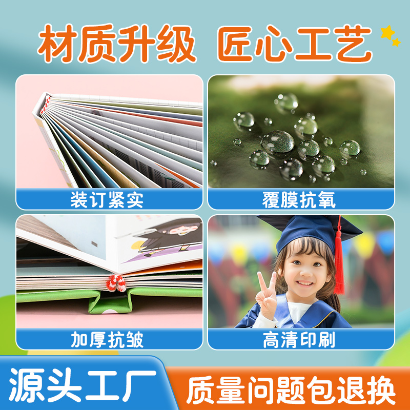 幼儿园毕业季相册本定制作小学成长纪念册照片打印成册diy照片书 - 图2