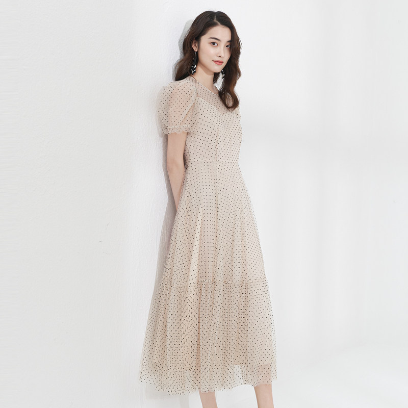 芭蒂娜网纱裙轻奢夏新款收腰连衣裙 芭蒂娜服饰连衣裙