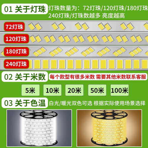 亚明低压灯带led灯条家用超亮外墙商用24V室外户外防水36V线灯带 - 图3