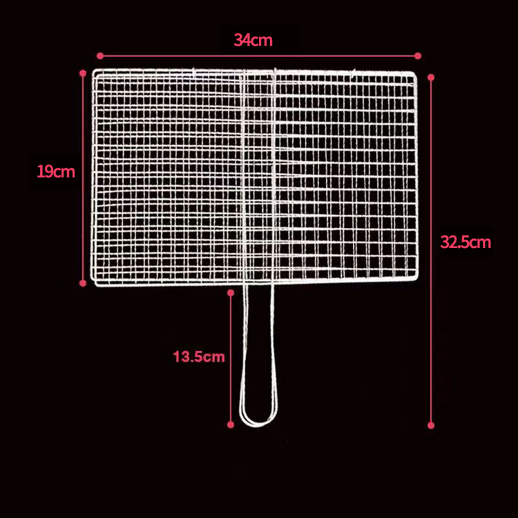 烧烤网夹子烤鱼夹烤菜拍子双层烤肉蔬菜韭菜不锈钢用品工具夹板网 - 图0