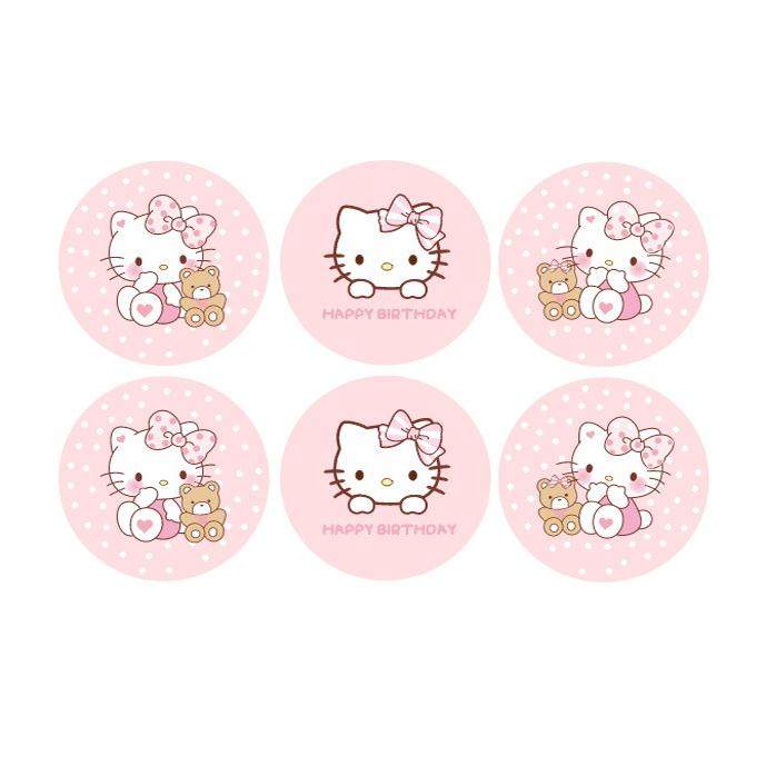 网红粉色系可爱卡通KT猫生日周岁百天宴装饰女孩蛋糕甜品台摆件,淘宝优惠券,粉丝福利购,淘宝优惠卷