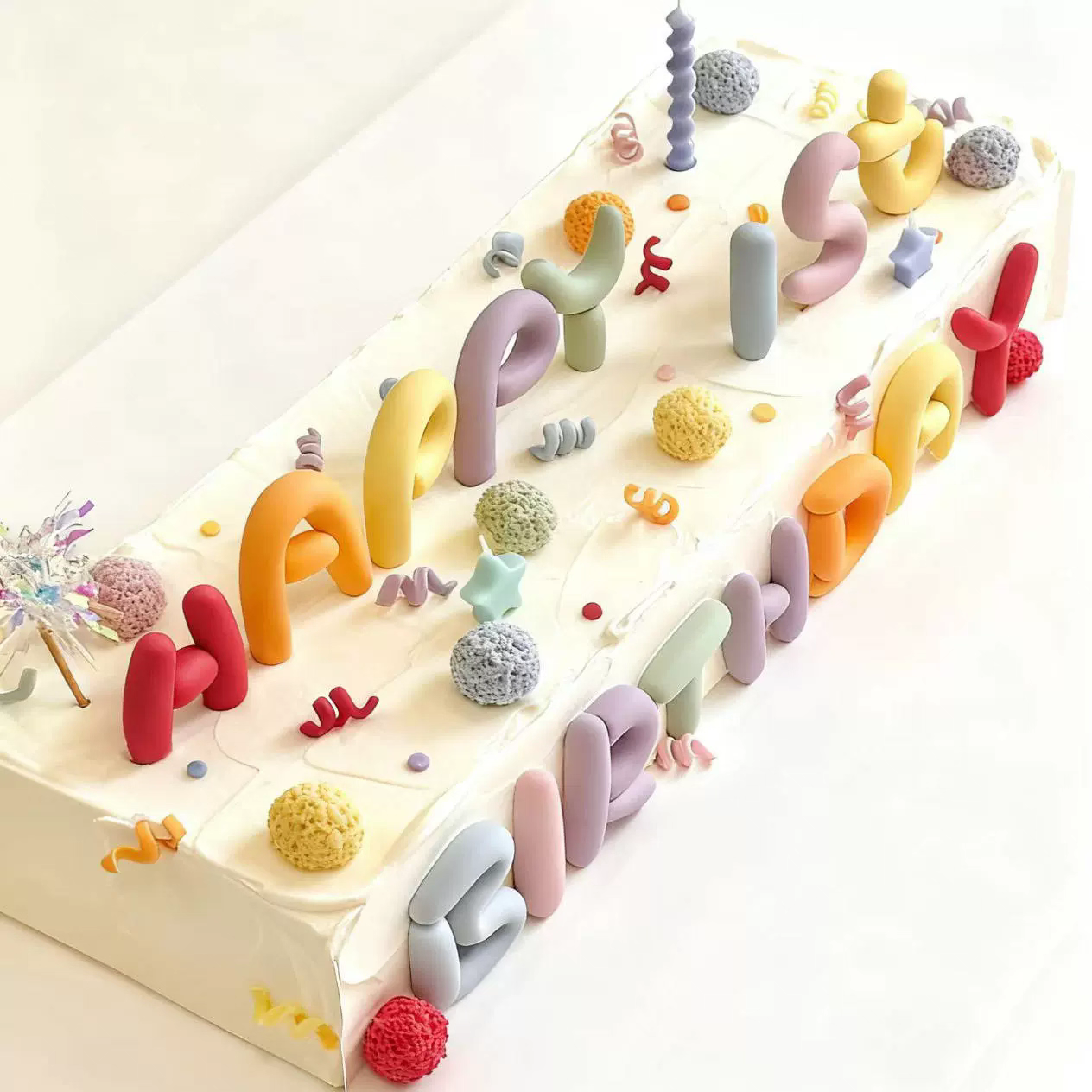 儿童男孩女孩生日烘焙台插件网红ins风软胶彩色字母happy蛋糕装饰,淘宝优惠券,粉丝福利购,淘宝优惠卷