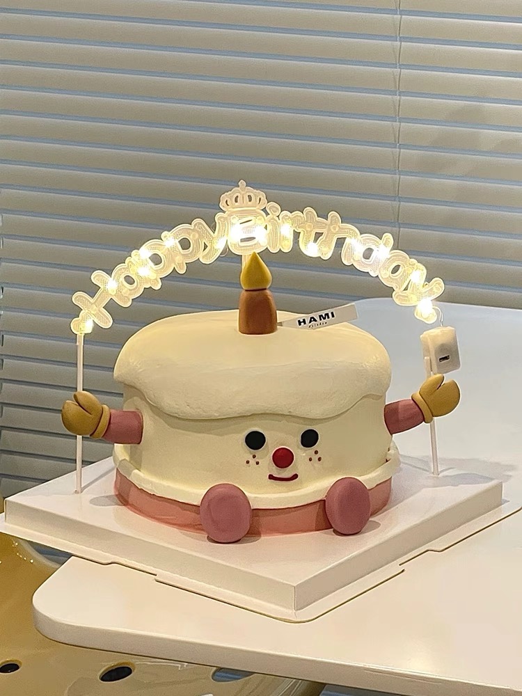 jellycat蛋糕装饰生日快乐发光灯插件网红happybirthday发光字 - 图1