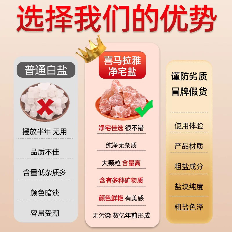 粗盐净宅大粒盐颗粒天然海盐结婚乔迁净化消磁岩盐热敷用摆件容器,淘宝优惠券,粉丝福利购,淘宝优惠卷