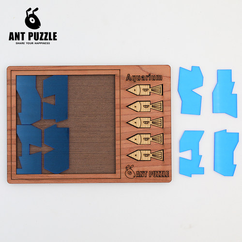 蚂蚁拼图超难烧脑puzzle儿童玩具游戏10级难度高智商木制水族馆 - 图1