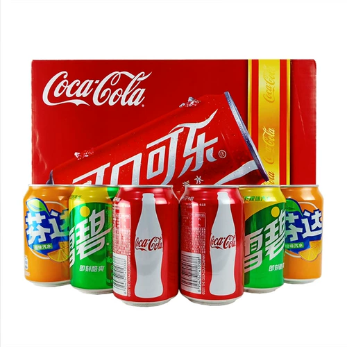 Coca -cola 330 мл *24 банки с полным -ящик прослушивание спрайт -спрайт -газированная газированная напитка Coca -cola Soda 6 может бесплатная доставка