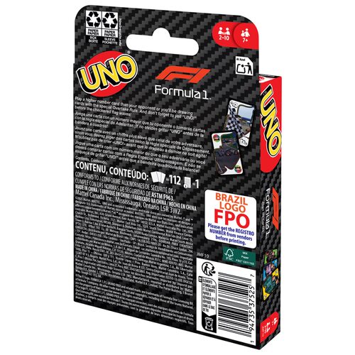 【新品上市】UNO F1赛车系列纸牌优诺卡牌多人桌游聚会游戏扑克牌 - 图1