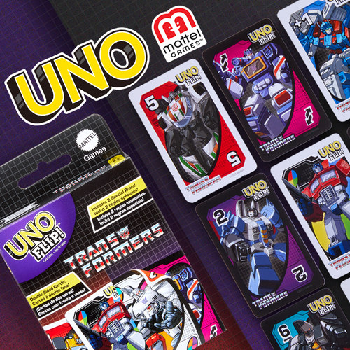 美泰UNO纸牌Flip纸牌升级款双面玩法优诺聚会桌面游戏多人卡牌 - 图0