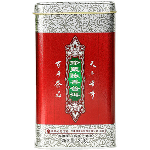 七彩云南庆丰祥普洱茶熟茶珍藏陈香普洱5年散装 芽尖茶250g专柜 - 图3