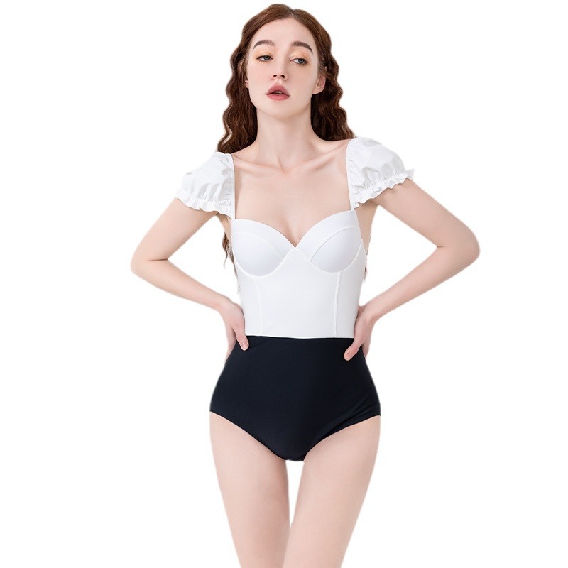 Momasong新款泳衣女士连体性感露背遮肚显瘦高级感泡温泉海边泳装 - 图3