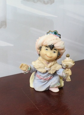 外贸原单出口尾货手工彩绘天使娃娃马槽组圣诞场景装饰品摆件礼物