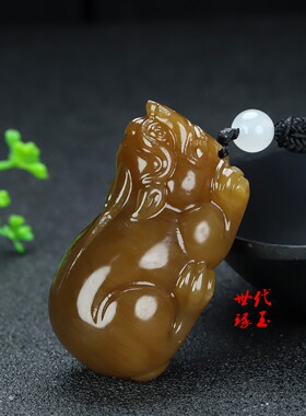 新疆和田玉糖玉貔貅把件且末糖料招财貔貅手把件玉石瑞兽把玩件