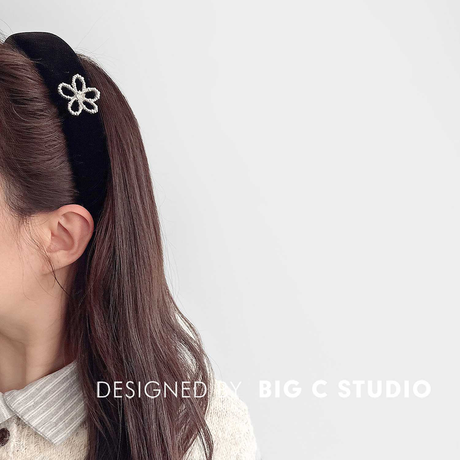 韩系千金风闪钻花朵丝绒发箍高级感波点刘海侧边夹BB夹头箍发夹子,淘宝优惠券,粉丝福利购,淘宝优惠卷