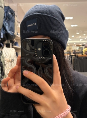 派姐in Korea哥伦比亚26经典百搭纯色方标针织毛线帽冷帽CU0185