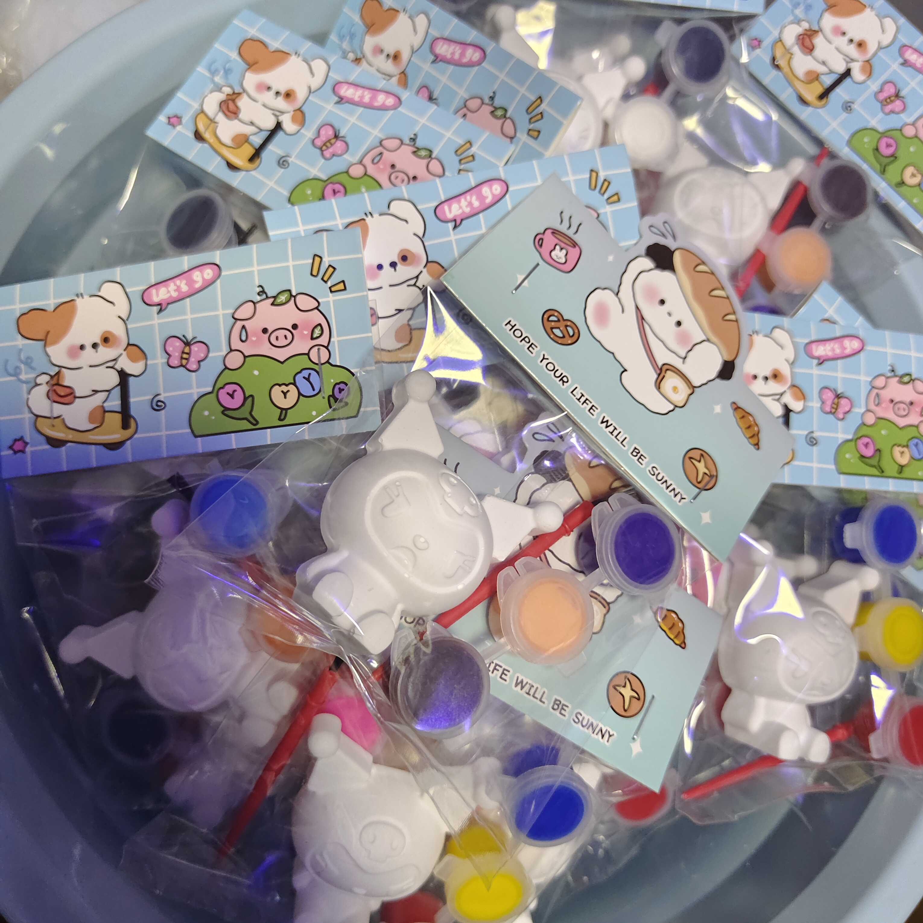 Coloring kindergarten birthday gift reward plaster doll